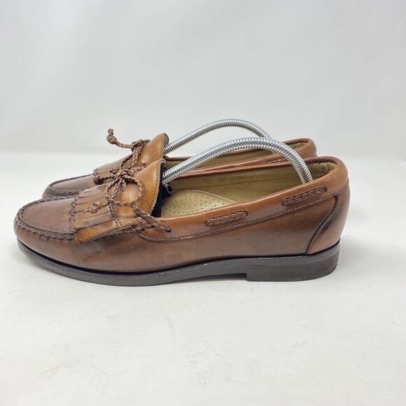 Allen Edmonds Woodstock Men’s Sz 10.5 A Brown Leather Kiltie Loafers Dress Shoes main image 15